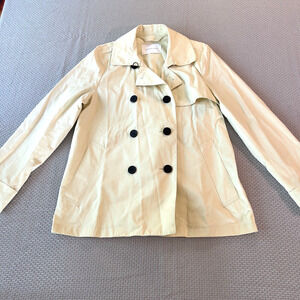Everlane Jacket Womens Medium Ivory White Trench Pea Coat Rain Casual
